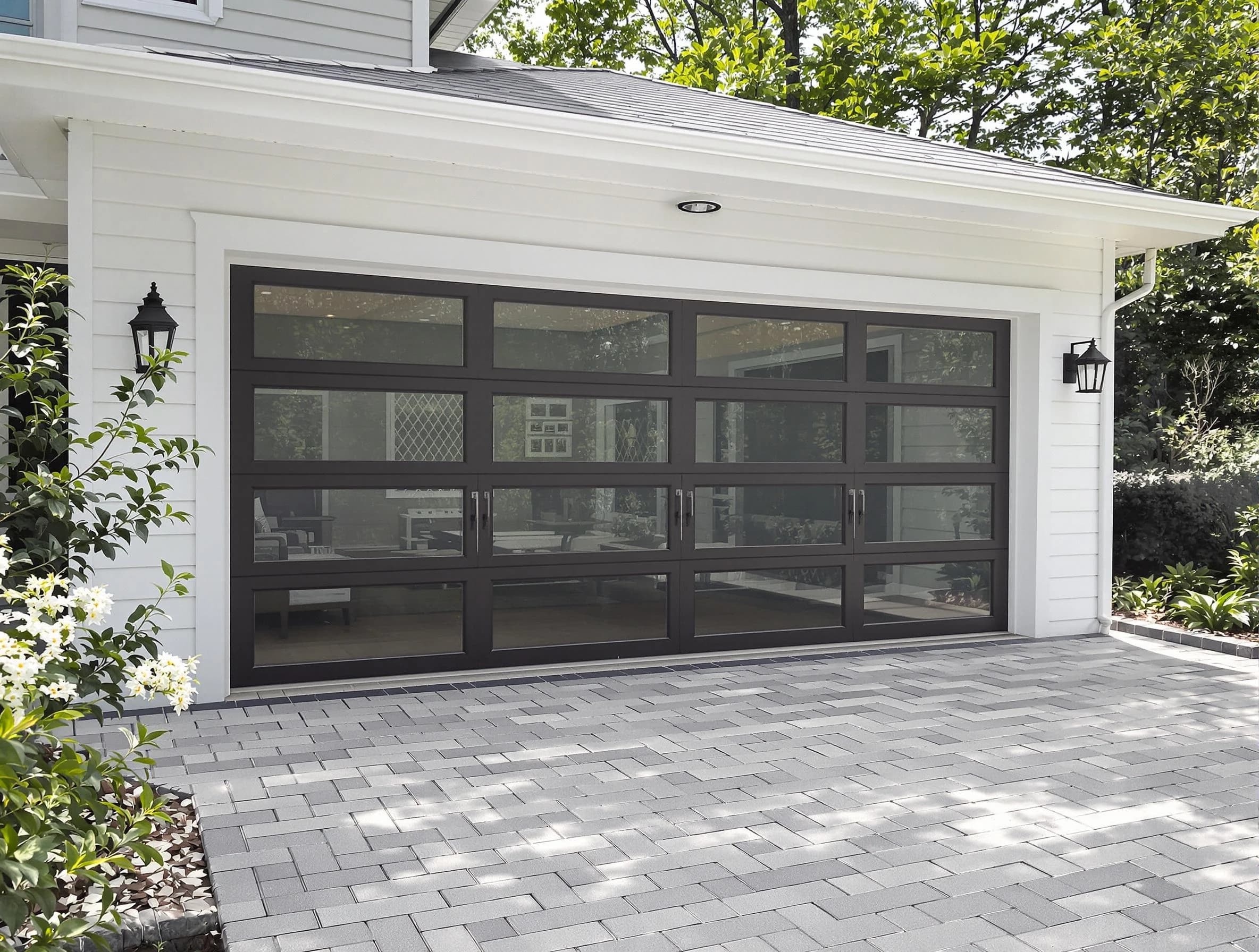 Edgewood Garage Door Repair design specialist presenting custom garage door options to Edgewood homeowner