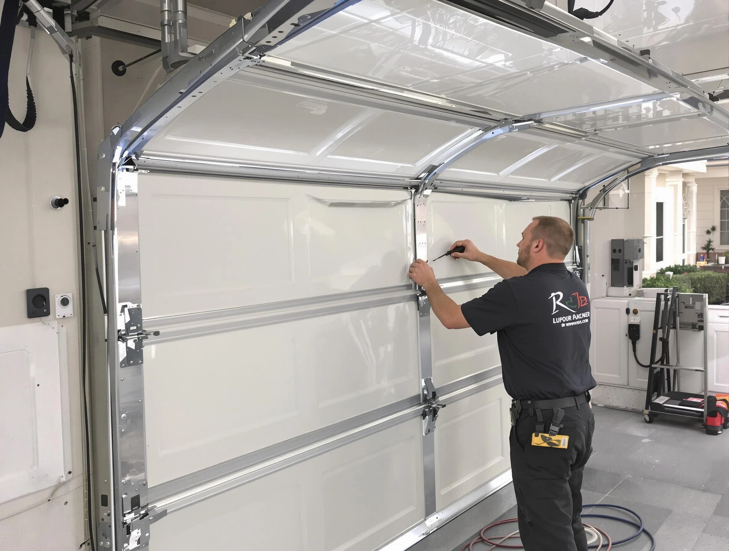 Edgewood Garage Door Repair professional performing panel repair in Edgewood
