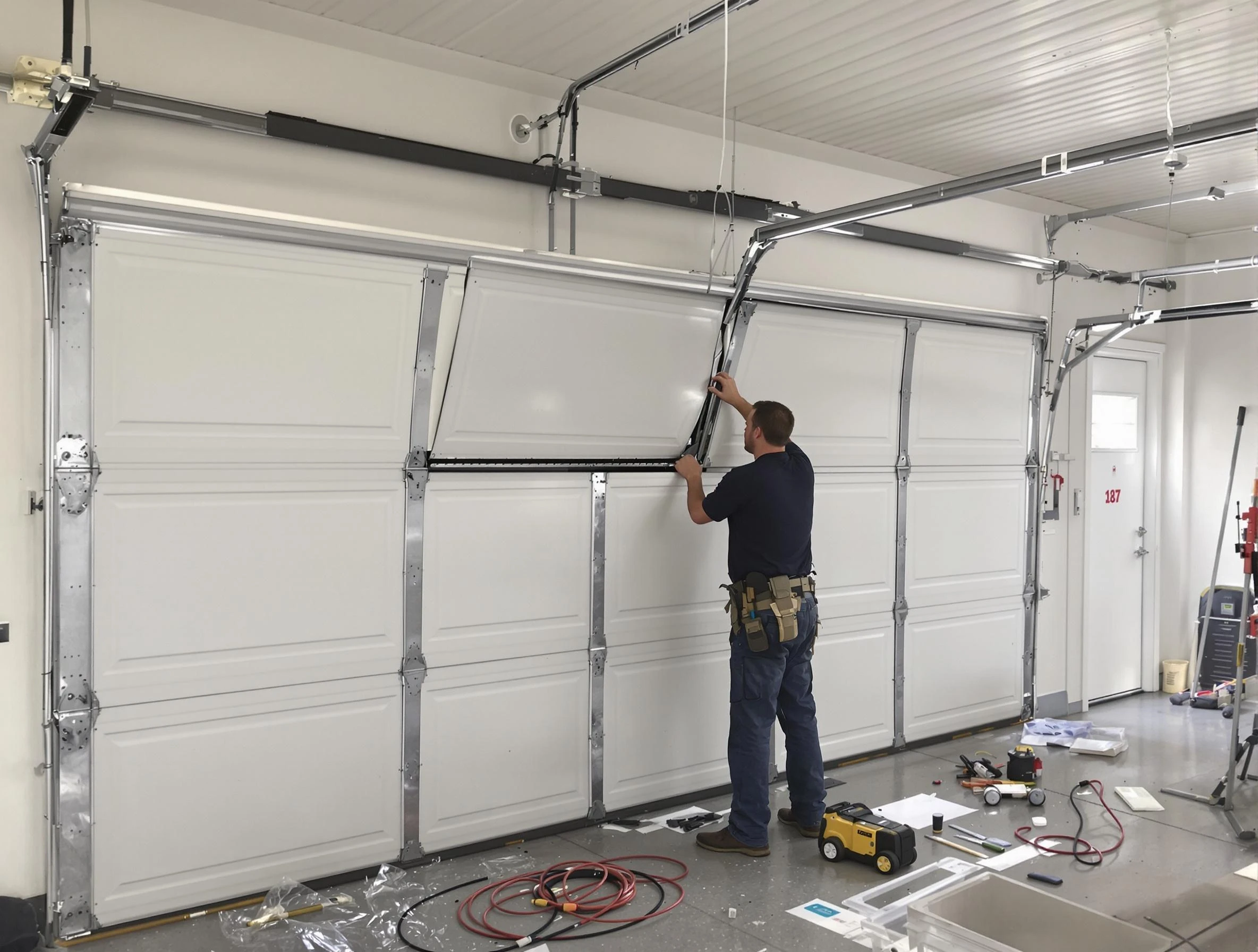 Garage Door Section Replacement in Edgewood