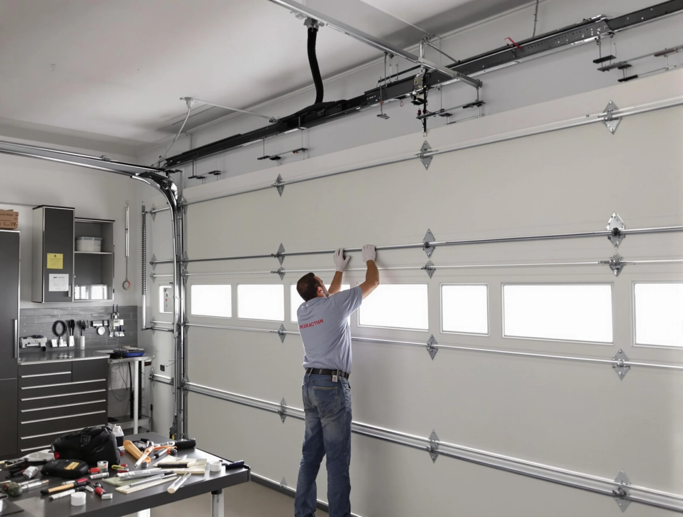 Garage Door Track Repair in Edgewood