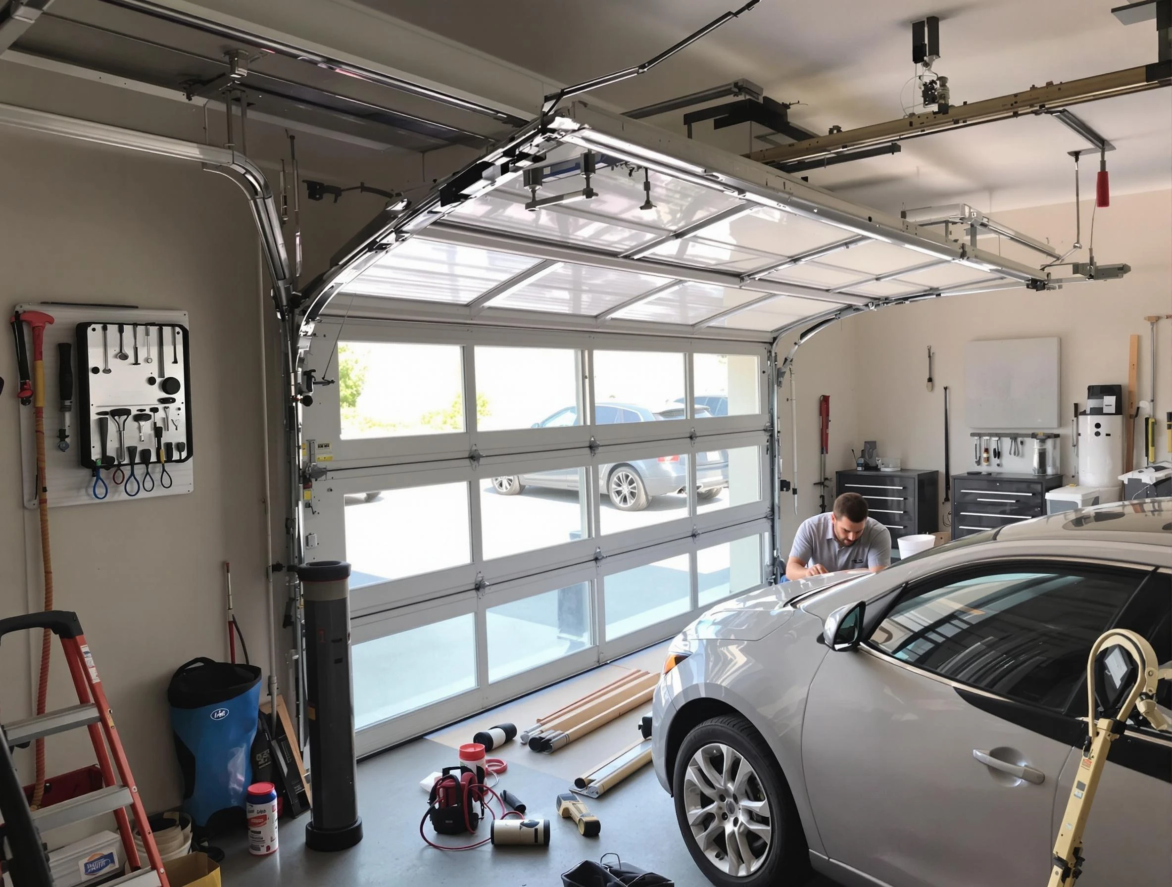 Garage door noise reduction service by Edgewood Garage Door Repair in Edgewood