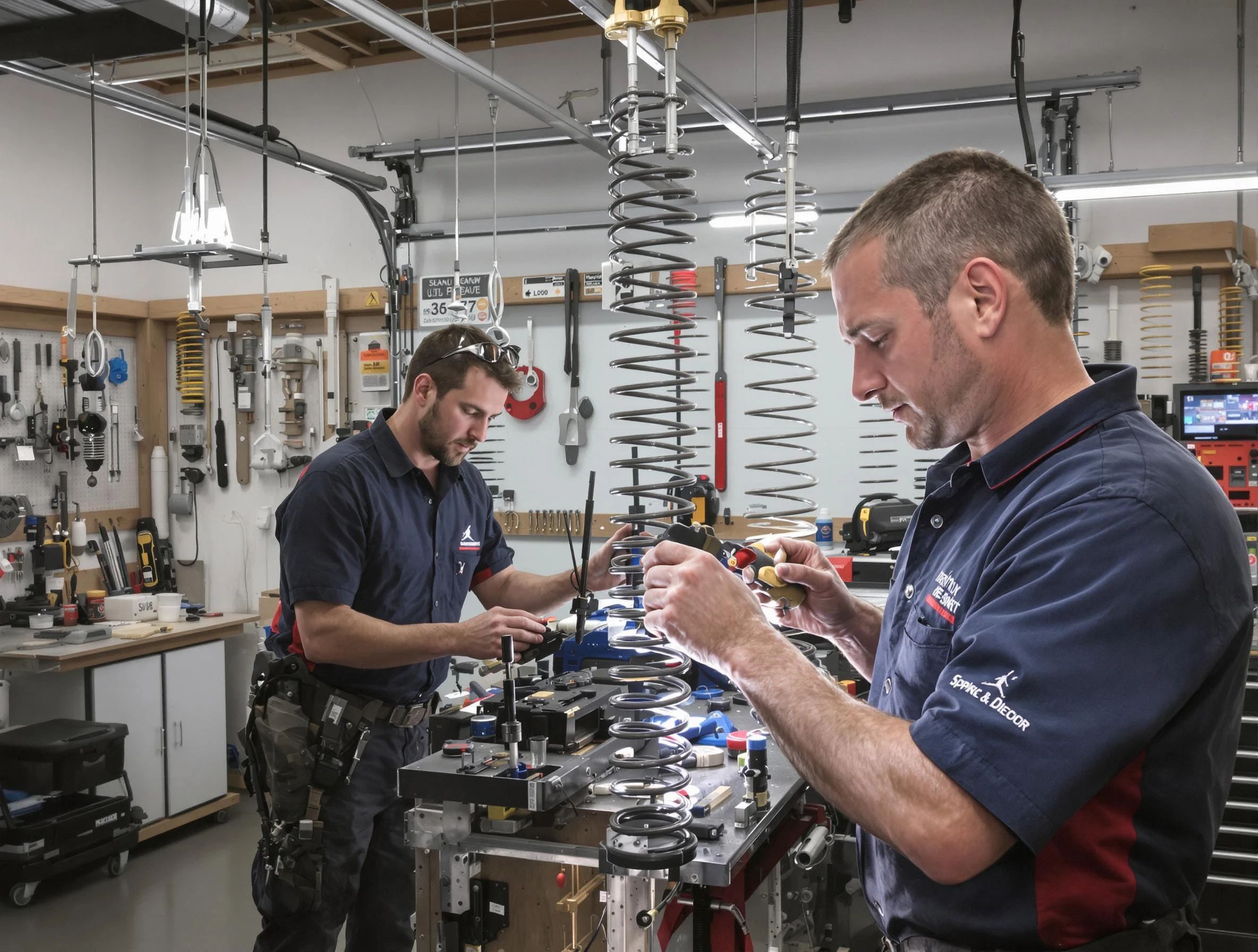 Garage door spring repair service by Edgewood Garage Door Repair in Edgewood