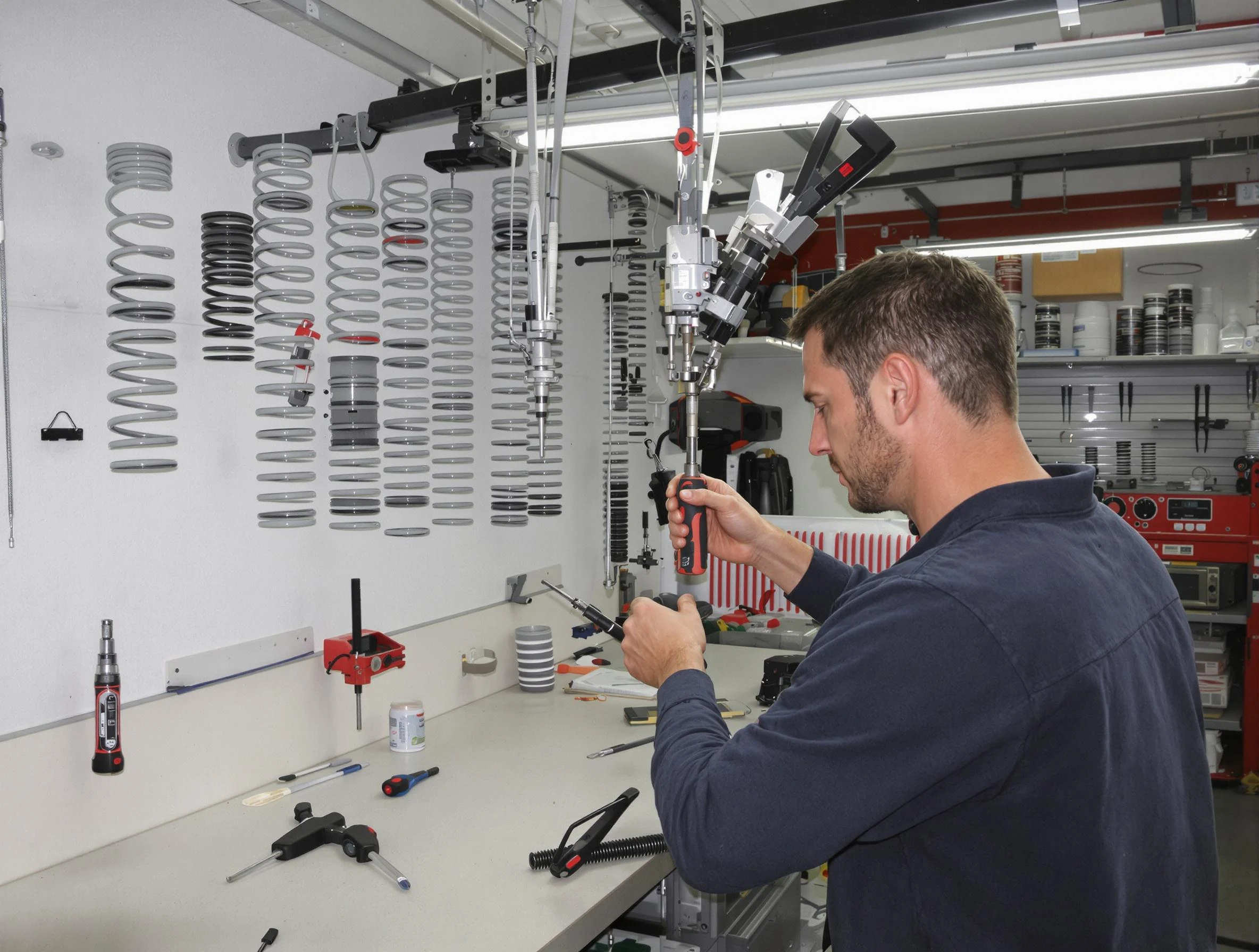 Edgewood Garage Door Repair safety certified technician performing precision spring replacement in Edgewood